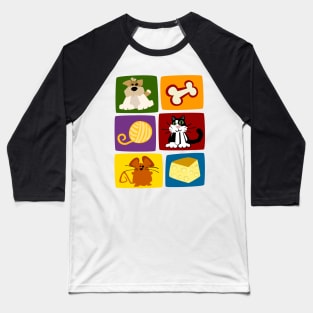 Dog, Cat, Mouse Baseball T-Shirt